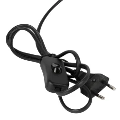 Lampe en raphia et fer naturel et noir h50cm - Tulum