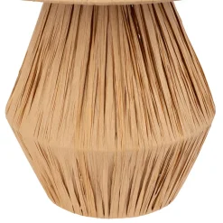 Lampe en raphia et fer naturel h41cm - Calypsa