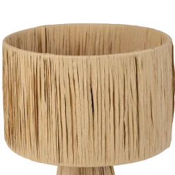 Lampe en raphia et fer naturel h30cm - Organic