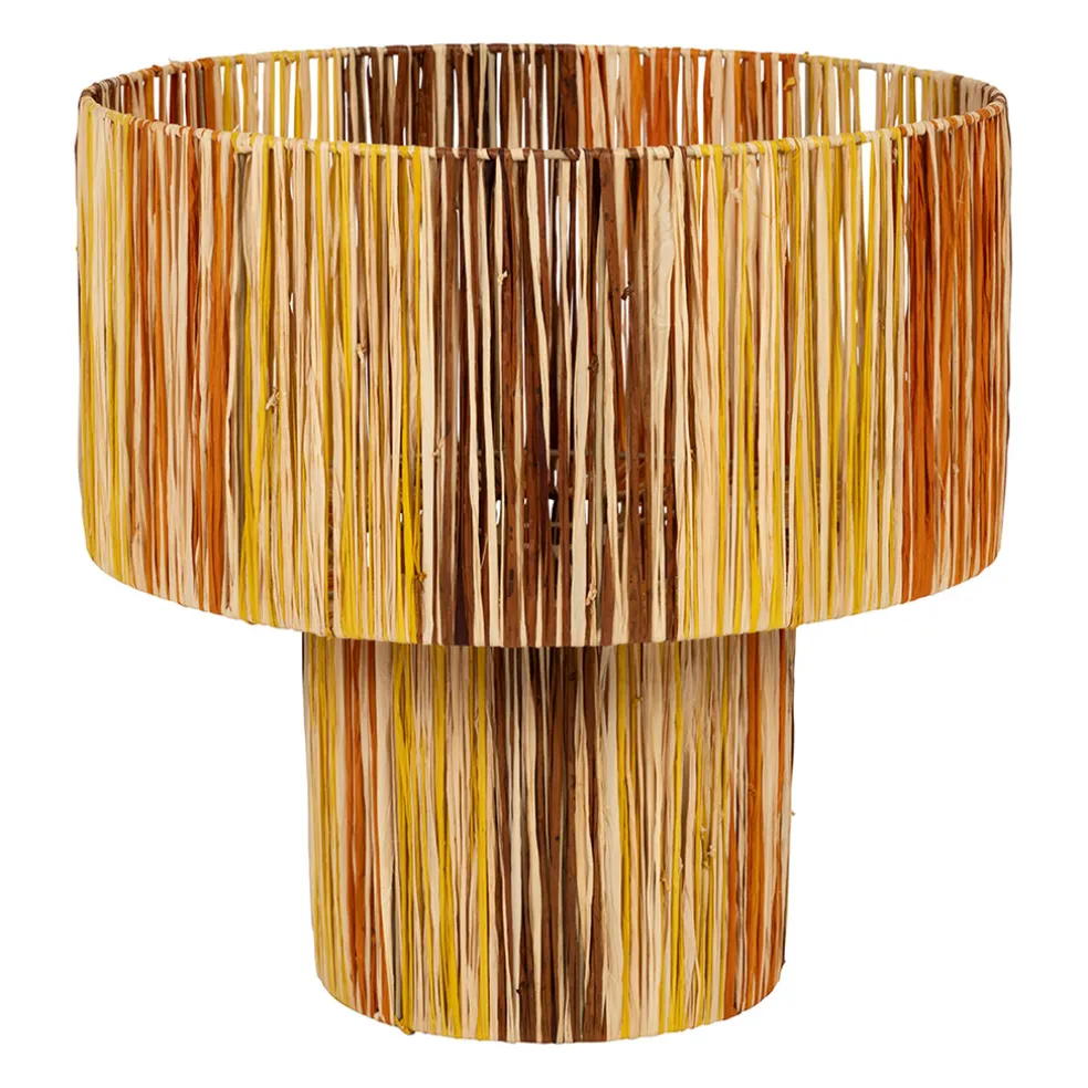 Lampe en raphia multicolore H40cm non électrifiée - Seguia