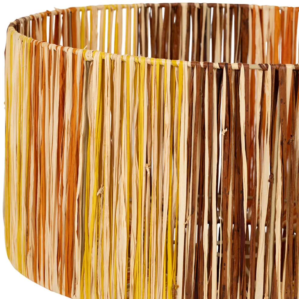 Lampe en raphia multicolore H40cm non électrifiée - Seguia