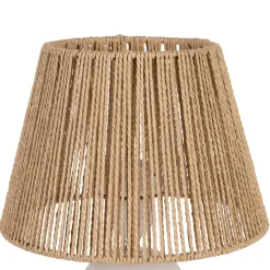 Lampe en terre cuite blanc mate et naturel h32cm - Nira