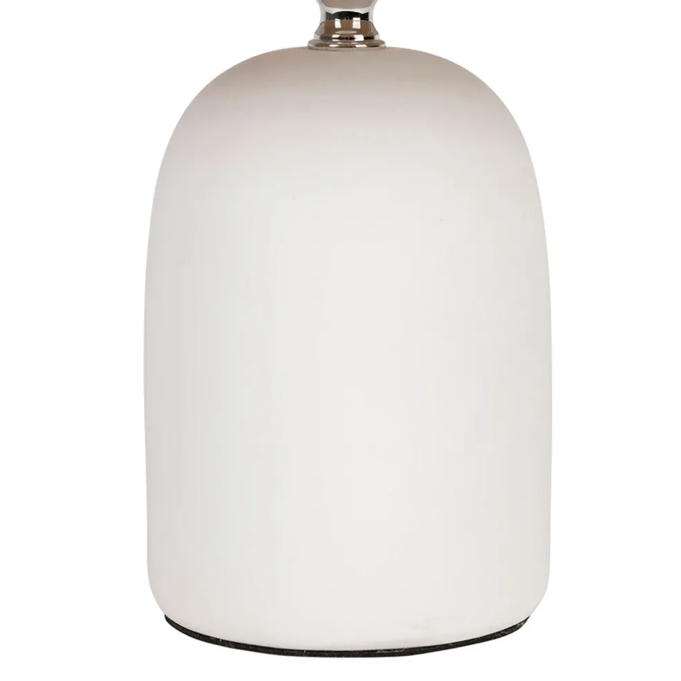 Lampe en terre cuite blanc mate et naturel h32cm - Nira