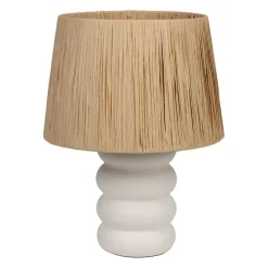 Lampe en terre cuite blanc h36cm - Nira