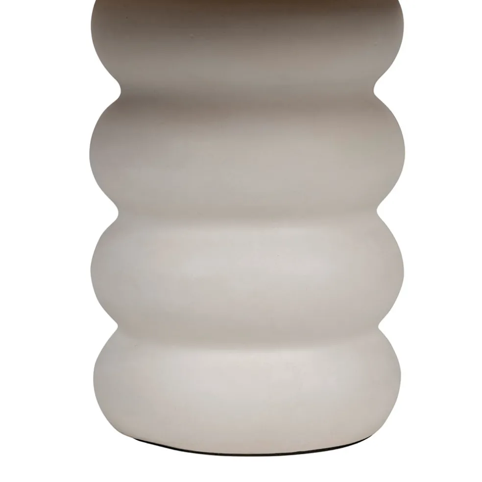 Lampe en terre cuite blanc h36cm - Nira