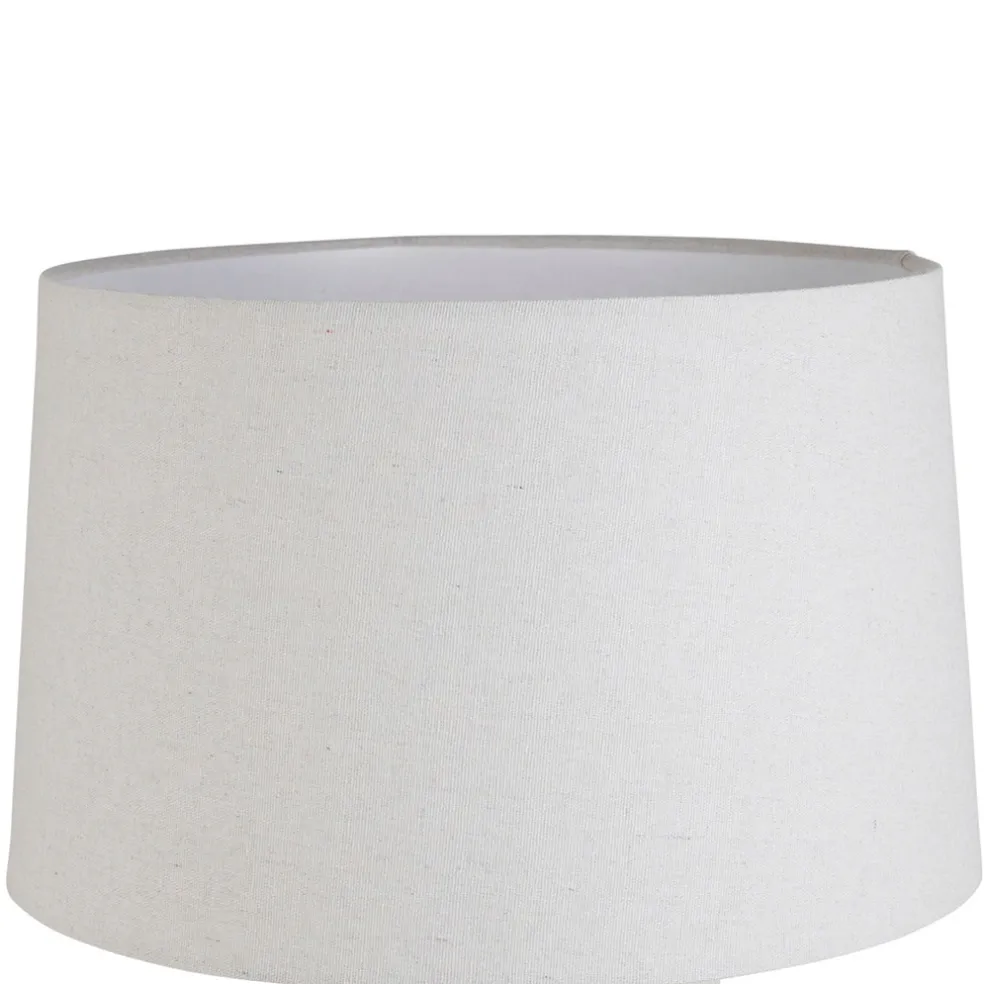 Lampe en terre cuite et lin blanc h59cm - Tahra