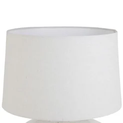 Lampe en terre cuite et lin blanc h44.5cm - Tahra