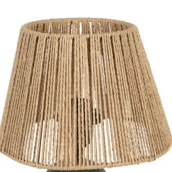 Lampe en terre cuite émeraude mate et naturel h32cm - Nira