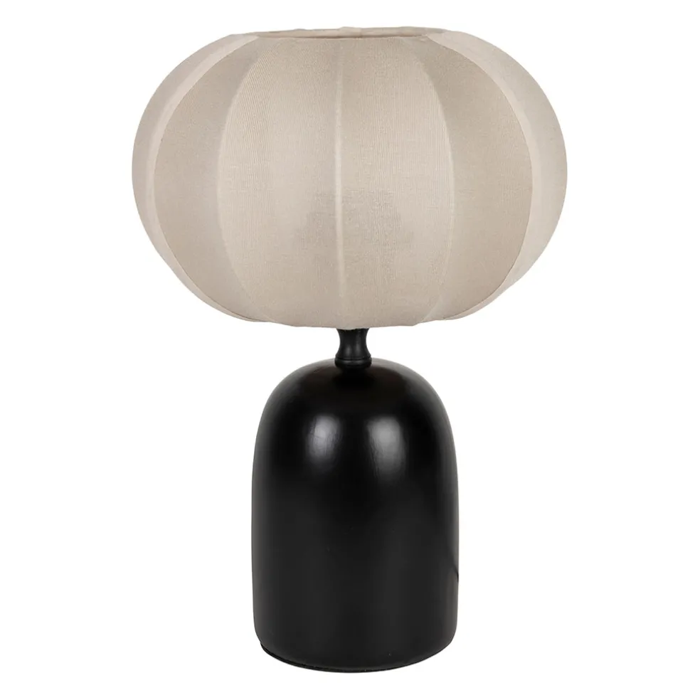 Lampe en terre cuite noir et beige h29cm - Klosen