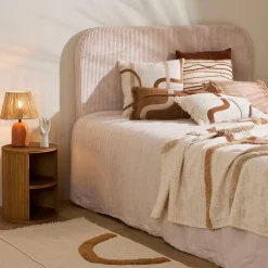 Lampe en terre cuite terracotta mate et naturel h32cm - Nira