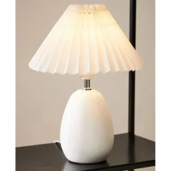 Lampe en terrecuite blanc h33cm - Funny