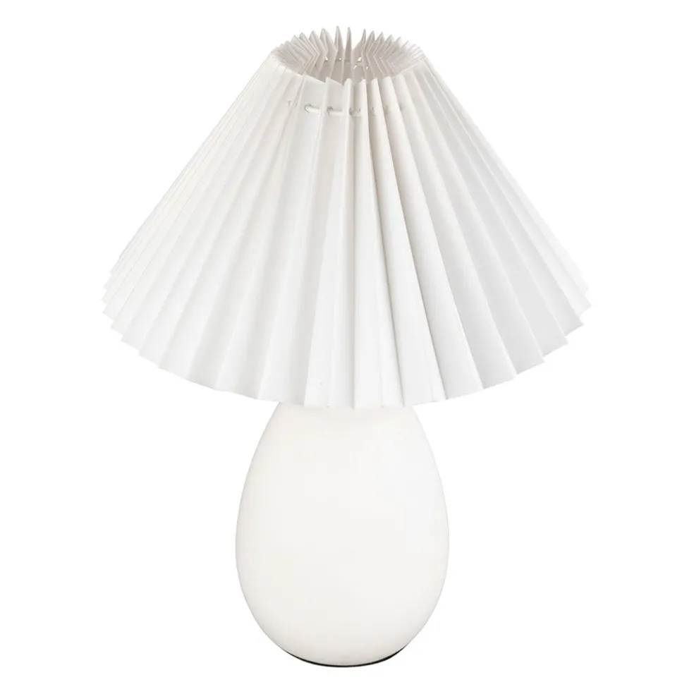 Lampe en terrecuite blanc h33cm - Funny