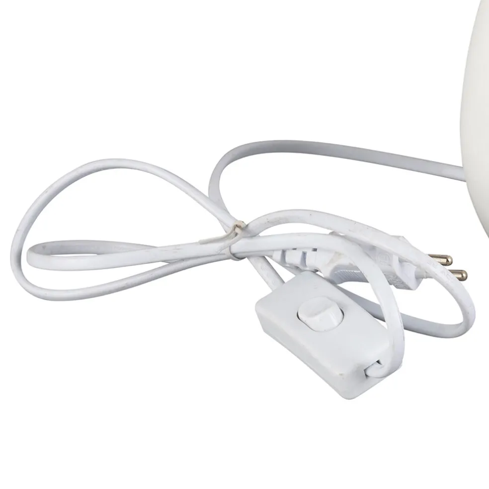 Lampe en terrecuite blanc h33cm - Funny