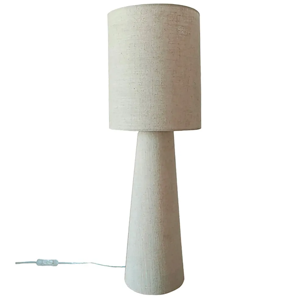 Lampe en toile crème h62cm - Saturne