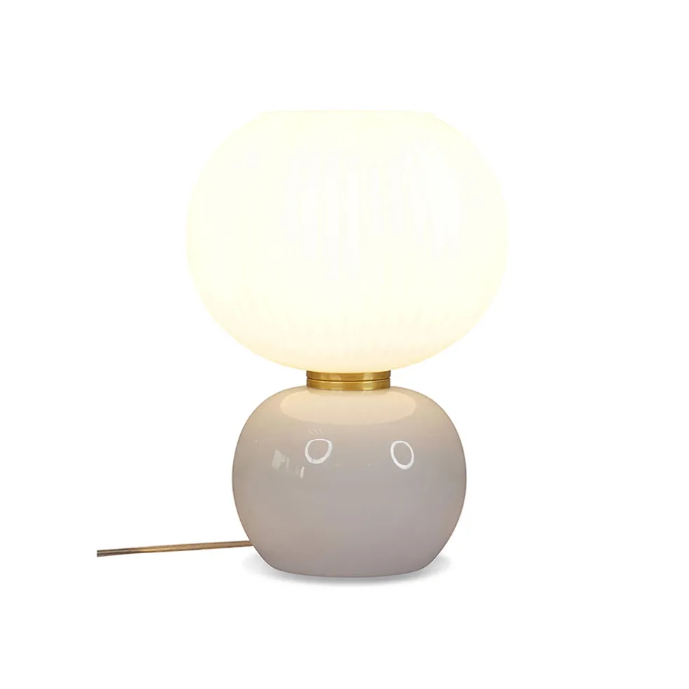 Lampe en verre blanc h28cm - Adonis