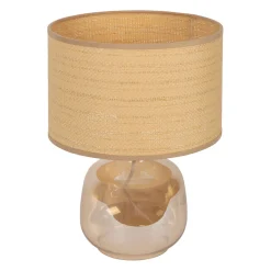 Lampe en verre et papier fumé h36cm - Celeste