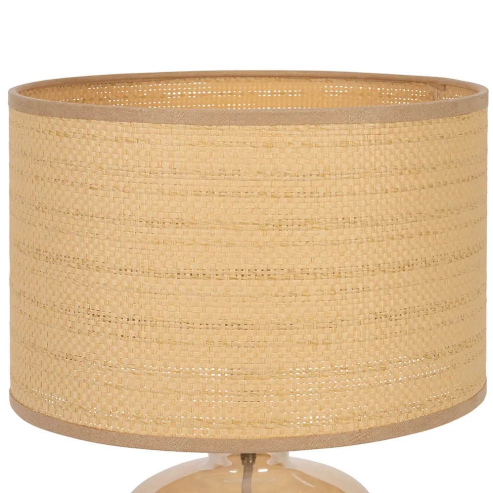 Lampe en verre et papier fumé h36cm - Celeste