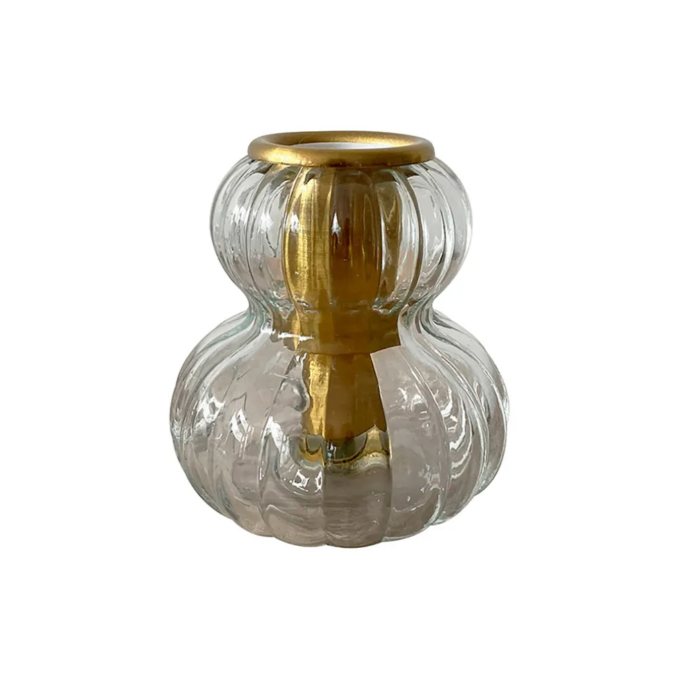 Lampe en verre fumé gris h12cm - Eli