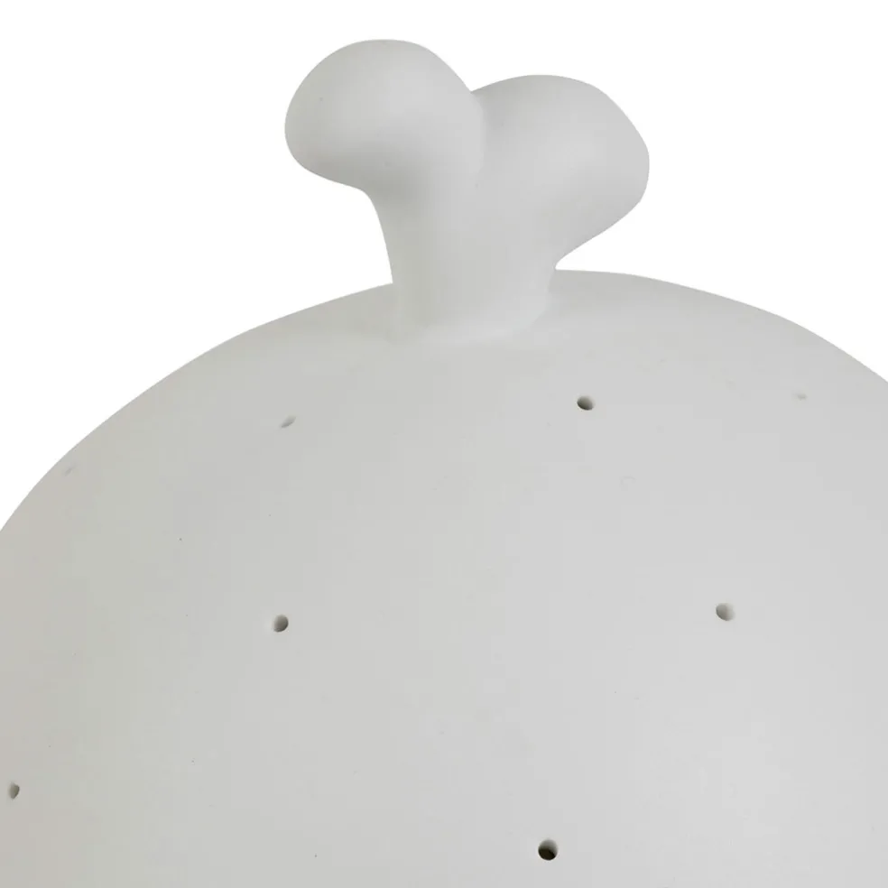 Lampe led baleine en porcelaine blanc h16cm