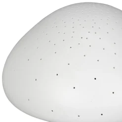 Lampe led champignon en porcelaine blanc h22cm - Champignon