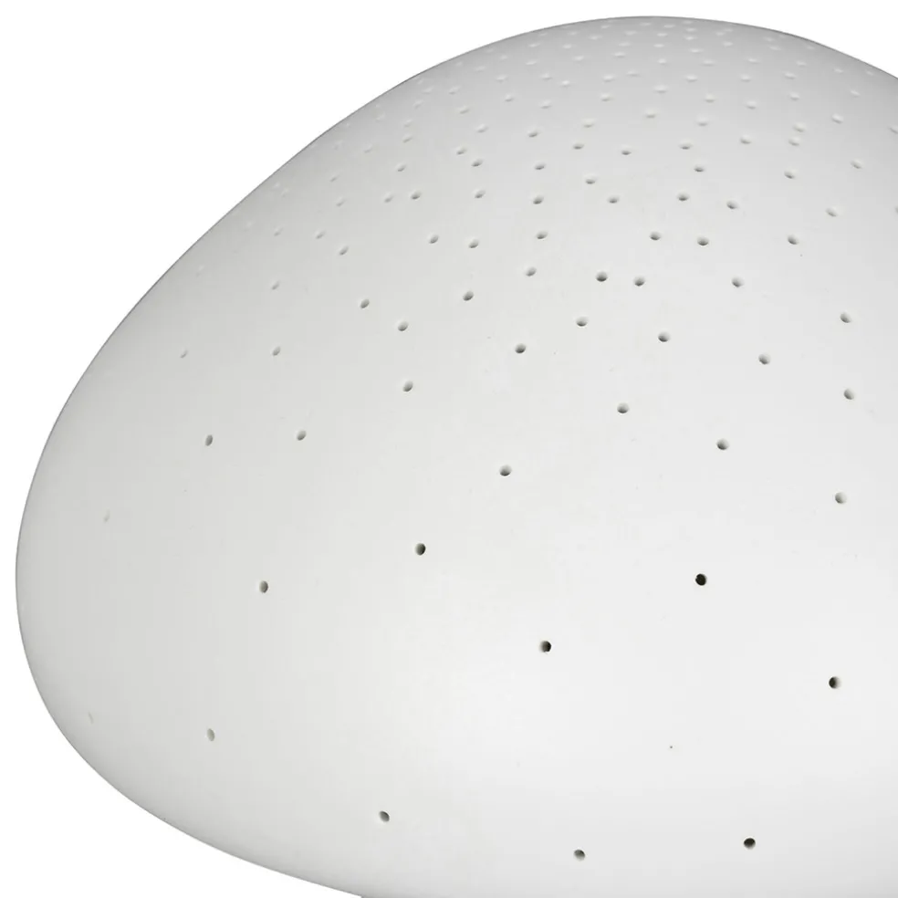 Lampe led champignon en porcelaine blanc h22cm - Champignon