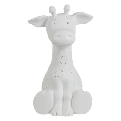 Lampe led girafe en procelaine blanc