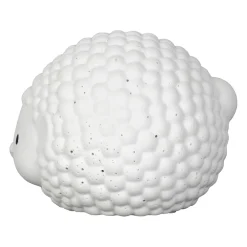 Lampe led hérisson en porcelaine blanc h12cm - Hérisson