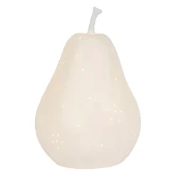 Lampe led poire en porcelaine blanc h24cm - Poire