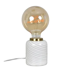 Lampe Love en verre blanc h12cm - Nessa