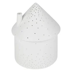 Lampe maison en porcelaine blanc h17cm - Beezz