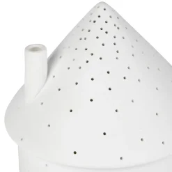 Lampe maison en porcelaine blanc h17cm - Beezz
