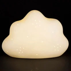 Lampe nuage en porcelaine blanc h17cm - Beezz