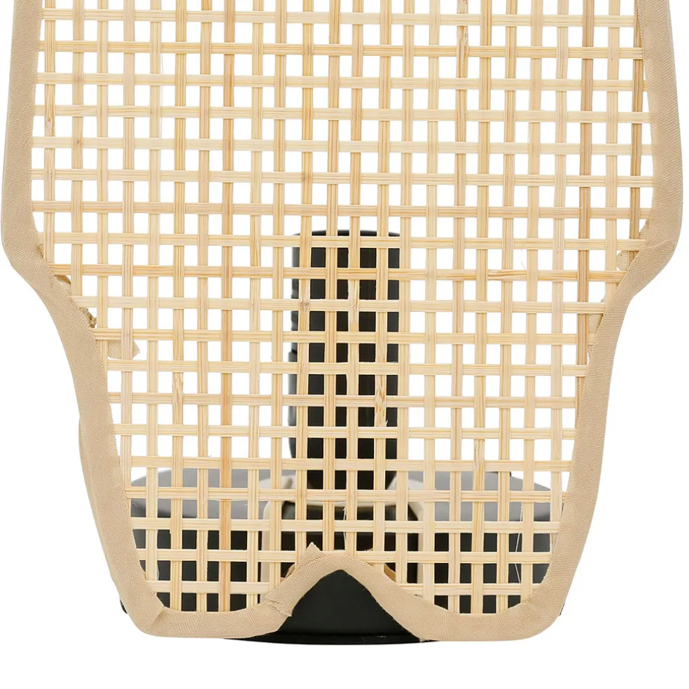 Lampe ours en bambou et fer h24cm - Songes