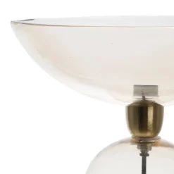 Lampe ronde en verre h33.5cm ambre - champart