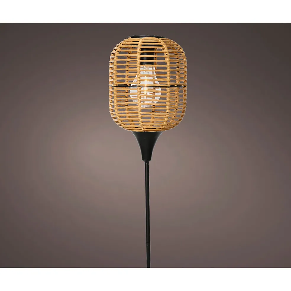 Lampe solaire en résine naturel h78cm