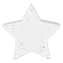 Lampe étoile en porcelaine blanc h15cm - Beezz