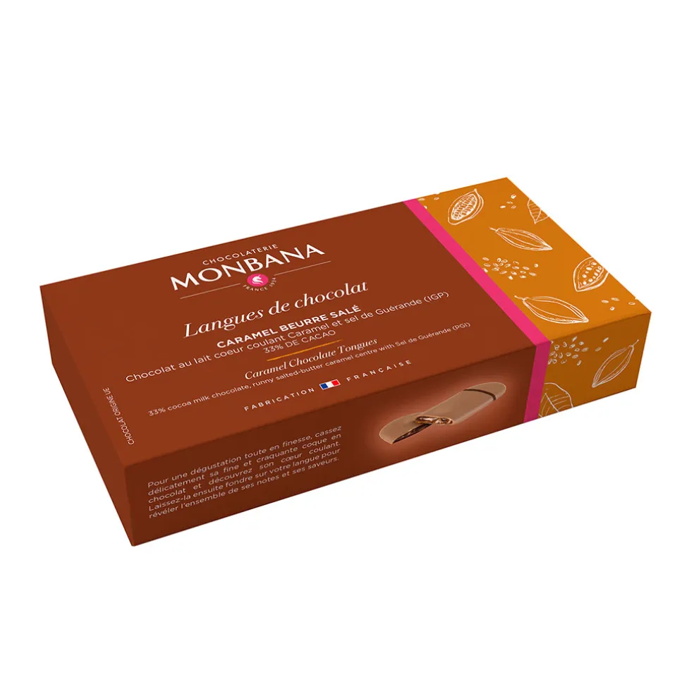 Langue de chocolat caramel au beurre salé