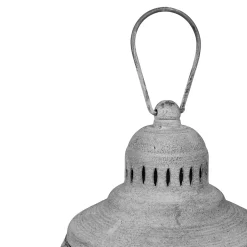 Lanterne orient grise en fer et verre