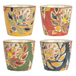 Lot de 4 coupes en grès multicolore - orchila