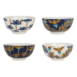 Lot de 4 bols en porcelaine multicolore 30cl - Porcelaine