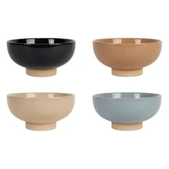 Lot de 4 bols en terre cuite multicolore 37cl - Ekume
