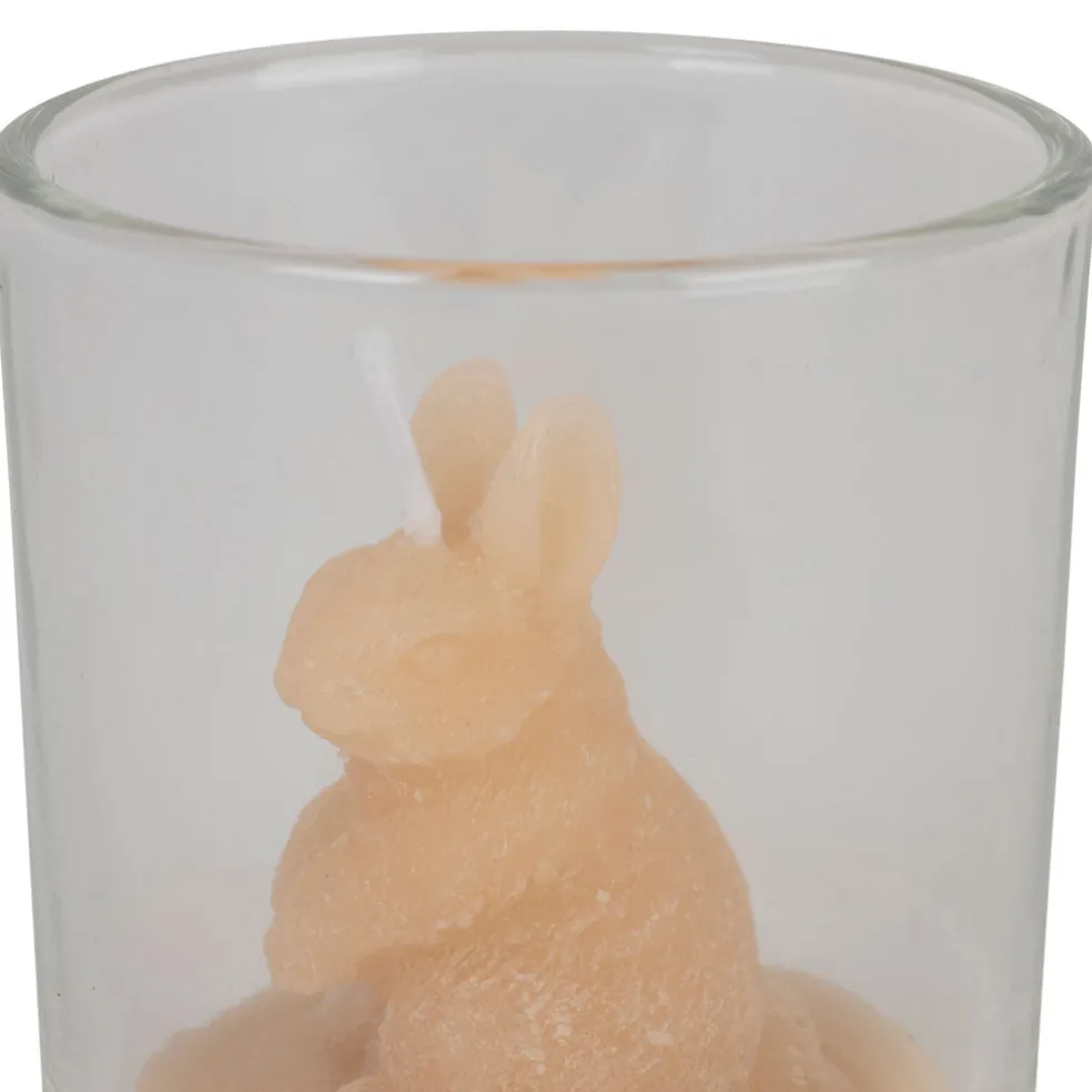 Lot de 3 bougies lapin blanc beige et marron 2h - Floreal