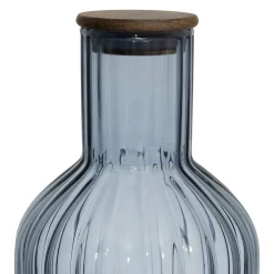 Lot de 3 bouteilles en verre borosilicate bleu émeraude et transparent 1.4L - Mycenes