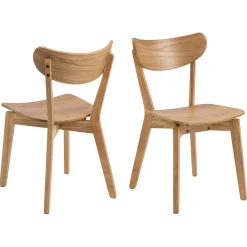 Lot de 2 chaises de salle à manger en chêne - Roxy