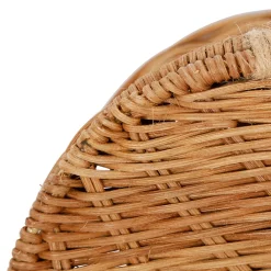 Lot de 2 corbeilles coeur avec couvercle en rotin naturel - Fantine