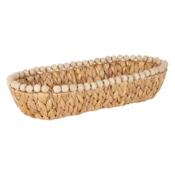 Lot de 2 corbeilles en Jacynthe d'eau et fer naturel - Eté A La Mer