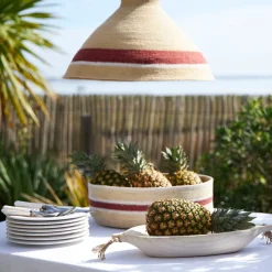 Lot de 2 corbeilles en jonc de mer brique - Sumatra