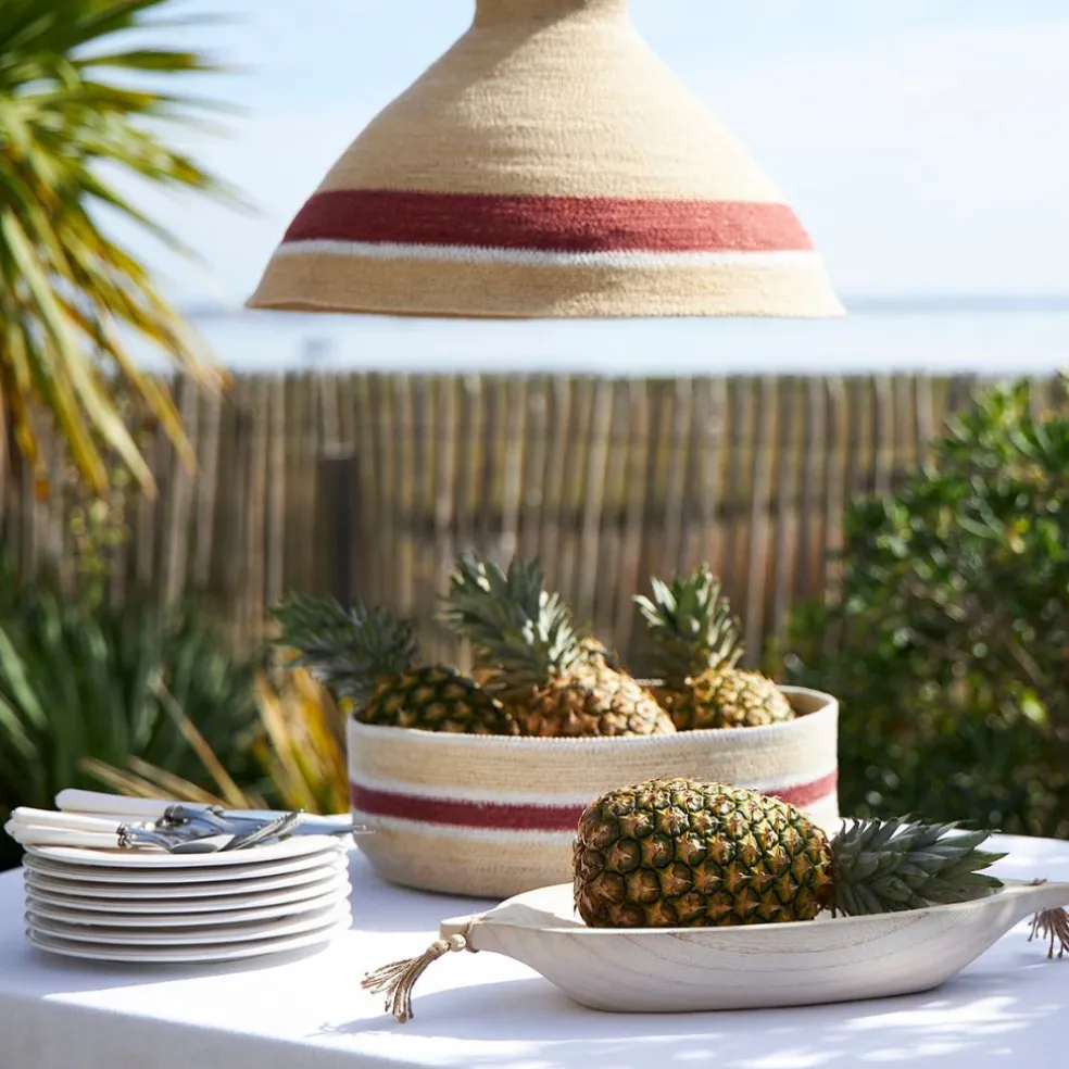 Lot de 2 corbeilles en jonc de mer brique - Sumatra