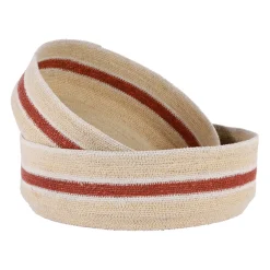 Lot de 2 corbeilles en jonc de mer brique - Sumatra