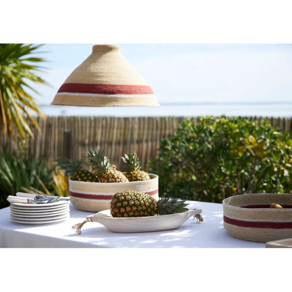 Lot de 2 corbeilles en jonc de mer brique - Sumatra